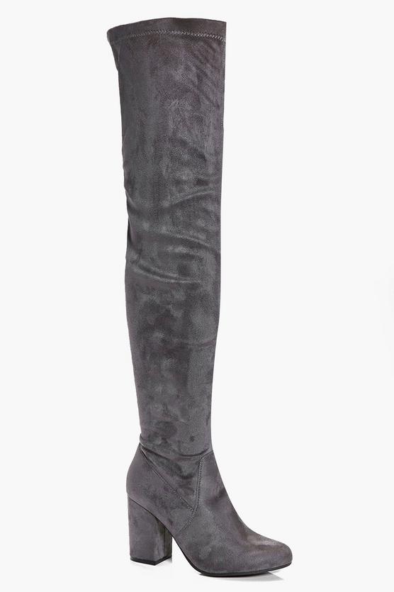 Eloise Block Heel Over The Knee Boot